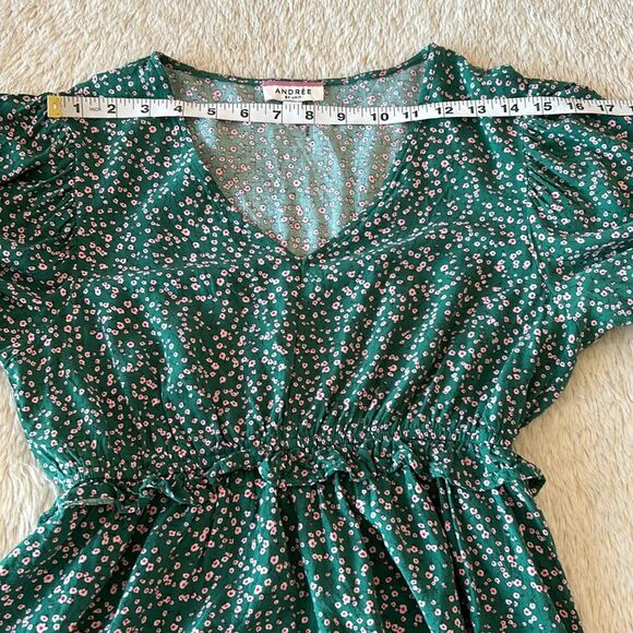 Andree by unit floral print blouse green size medium - Picture 13 of 16